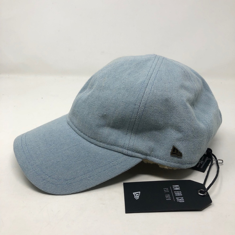 New Era 9TWENTY Hat Mens OSFA Blue Denim Sherpa Lined Adjustable Cap Cozy Casual